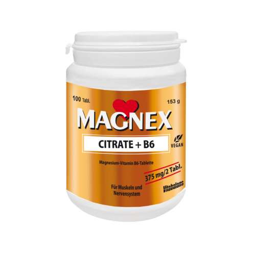 Magnex citrate 375 mg+B6 100 tablet